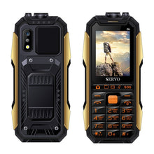 Load image into Gallery viewer, SERVO X7 Mobile Phone 3 SIM Cards 2.4" Antenna Analog TV Voice Changing Laser Flashlight Power Bank Russian keyboard Cell Phone