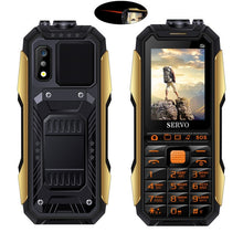 Load image into Gallery viewer, SERVO X7 Mobile Phone 3 SIM Cards 2.4" Antenna Analog TV Voice Changing Laser Flashlight Power Bank Russian keyboard Cell Phone