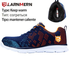 Load image into Gallery viewer, LARNMERN Lightweight Breathable Men Safety Shoes Steel Toe Work Shoes For Men Anti-smashing Construction Sneaker With Reflective