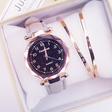 Load image into Gallery viewer, Women Fashion Watches Hot Sale Cheap Starry Sky Ladies Bracelet Watch Casual Leather Quartz Wristwatches Clock Relogio Feminino
