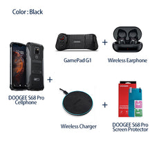 Load image into Gallery viewer, IP68 Waterproof DOOGEE S68 Pro Rugged Phone Helio P70 Octa Core 6GB 128GB Wireless Charge NFC 6300mAh 12V2A Charge 5.9 inch FHD+