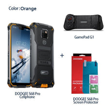 Load image into Gallery viewer, IP68 Waterproof DOOGEE S68 Pro Rugged Phone Helio P70 Octa Core 6GB 128GB Wireless Charge NFC 6300mAh 12V2A Charge 5.9 inch FHD+