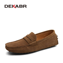 Load image into Gallery viewer, DEKABR Brand Fashion Summer Style Soft Moccasins Men Loafers High Quality Genuine Leather Shoes Men Flats Gommino Driving Shoes