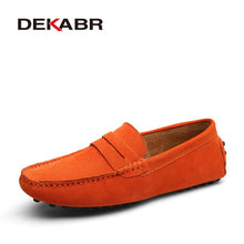 Load image into Gallery viewer, DEKABR Brand Fashion Summer Style Soft Moccasins Men Loafers High Quality Genuine Leather Shoes Men Flats Gommino Driving Shoes