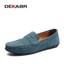 Load image into Gallery viewer, DEKABR Brand Fashion Summer Style Soft Moccasins Men Loafers High Quality Genuine Leather Shoes Men Flats Gommino Driving Shoes