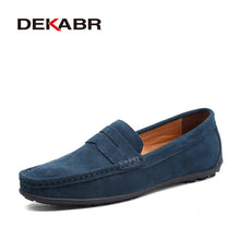 Load image into Gallery viewer, DEKABR Brand Fashion Summer Style Soft Moccasins Men Loafers High Quality Genuine Leather Shoes Men Flats Gommino Driving Shoes