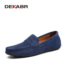 Load image into Gallery viewer, DEKABR Brand Fashion Summer Style Soft Moccasins Men Loafers High Quality Genuine Leather Shoes Men Flats Gommino Driving Shoes