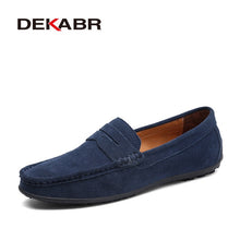 Load image into Gallery viewer, DEKABR Brand Fashion Summer Style Soft Moccasins Men Loafers High Quality Genuine Leather Shoes Men Flats Gommino Driving Shoes