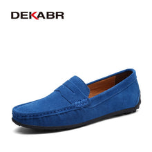 Load image into Gallery viewer, DEKABR Brand Fashion Summer Style Soft Moccasins Men Loafers High Quality Genuine Leather Shoes Men Flats Gommino Driving Shoes
