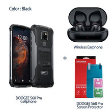 Load image into Gallery viewer, IP68 Waterproof DOOGEE S68 Pro Rugged Phone Wireless Charge NFC 6300mAh 12V2A Charge 5.9 inch FHD+ Helio P70 Octa Core 6GB 128GB