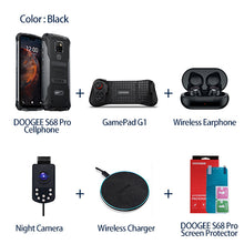 Load image into Gallery viewer, IP68 Waterproof DOOGEE S68 Pro Rugged Phone Wireless Charge NFC 6300mAh 12V2A Charge 5.9 inch FHD+ Helio P70 Octa Core 6GB 128GB