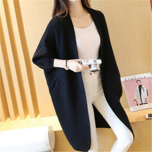 Load image into Gallery viewer, 2020 Long Cardigan women Sweater Autumn Winter Bat sleeve Knitted Sweater Plus size Jacket Loose Ladies Sweaters Cardigans 3XL