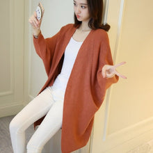 Load image into Gallery viewer, 2020 Long Cardigan women Sweater Autumn Winter Bat sleeve Knitted Sweater Plus size Jacket Loose Ladies Sweaters Cardigans 3XL