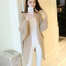 Load image into Gallery viewer, 2020 Long Cardigan women Sweater Autumn Winter Bat sleeve Knitted Sweater Plus size Jacket Loose Ladies Sweaters Cardigans 3XL