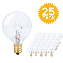 Load image into Gallery viewer, 25Ft 30ft 50ft G40 String Lights with Globe Clear Bulbs & Spare Bulbs Waterproof IP44 Patio Hanging Lights for Indoor & Outdoor