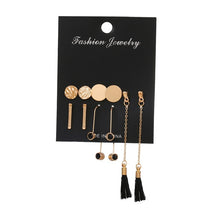Load image into Gallery viewer, EN 12 Pairs Flower Women'S Earrings Set Pearl Crystal Stud Earrings Boho Geometric Tassel Earrings For Women 2020 Jewelry Gift