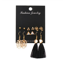 Load image into Gallery viewer, EN 12 Pairs Flower Women'S Earrings Set Pearl Crystal Stud Earrings Boho Geometric Tassel Earrings For Women 2020 Jewelry Gift