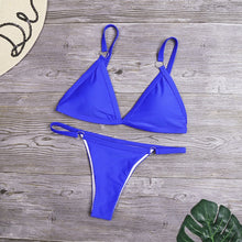 Load image into Gallery viewer, Bikini 2020 New Summer Solid Bikini Set Low Waist Swimwear Women Brazilian Bathing Suit Sexy Swimsuit Female Brazilian Biquini