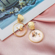 Load image into Gallery viewer, X&P New Fashion Round Dangle Drop Korean Earrings For Women Geometric Round Heart Gold Earring Wedding 2020 kolczyki Jewelry