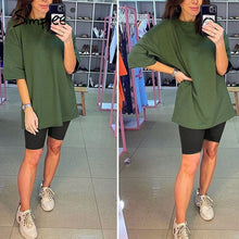 Load image into Gallery viewer, Simplee Casual solid outfits women's two piece suit with belt Home loose sports tracksuits fashion bicycle suit summer hot 2020
