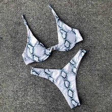 Load image into Gallery viewer, Hot Sale Women Push-up Bandage Bikini Solid Color Swimsuit Low Waist Triangle Swimwear Sexy Bathing Suit Maillot De Bain Femme