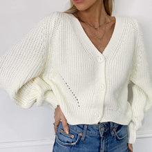 Load image into Gallery viewer, 2020 New Casual Loose Long Sleeve Single Row Button Sweater Sweater Cardigan Women Knitwear V Neck Women's Clothing Cardigan