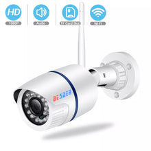 Load image into Gallery viewer, BESDER iCsee ONVIF Audio IP Camera 1080P 720P Wireless Wired P2P Alarm CCTV Bullet Outdoor Wifi Camera With SD Card Slot Max 64G
