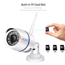 Load image into Gallery viewer, BESDER iCsee ONVIF Audio IP Camera 1080P 720P Wireless Wired P2P Alarm CCTV Bullet Outdoor Wifi Camera With SD Card Slot Max 64G
