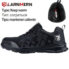 Load image into Gallery viewer, LARNMERN Lightweight Breathable Men Safety Shoes Steel Toe Work Shoes For Men Anti-smashing Construction Sneaker With Reflective
