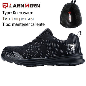 LARNMERN Lightweight Breathable Men Safety Shoes Steel Toe Work Shoes For Men Anti-smashing Construction Sneaker With Reflective