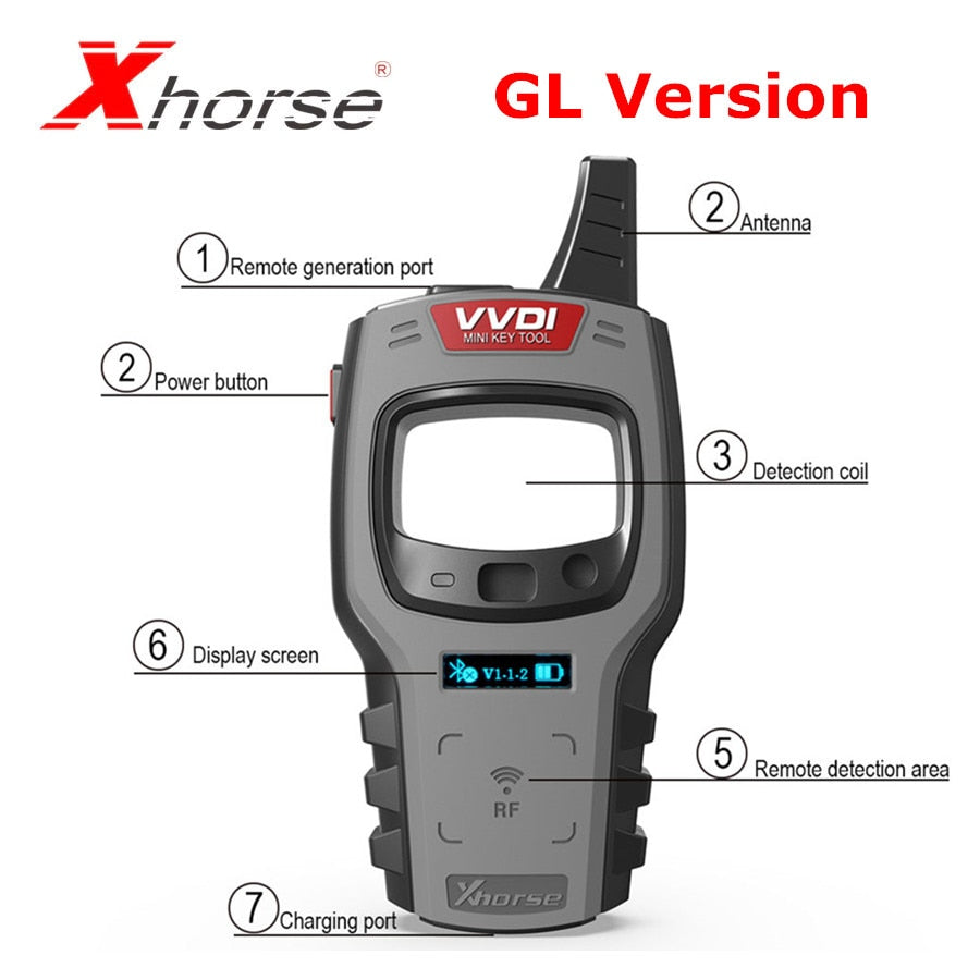 Xhorse VVDI Mini Key Tool Remote Key Programmer Support IOS and Android VVDI Key Tool Global Version