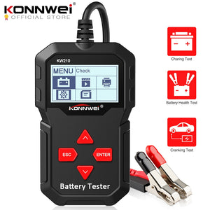 KONNWEI KW210 automatic smart 12V Car Battery Tester Auto Battery Analyzer 100 to 2000CCA Cranking Car Battery-Tester