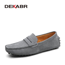 Load image into Gallery viewer, DEKABR Size 49 Men Casual Shoes Fashion Men Shoes Genuine Leather Men Loafers Moccasins Slip On Men&#39;s Flats Male Driving Shoes
