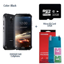 Load image into Gallery viewer, DOOGEE S40 IP68 IP69K Mobile Phone 5.5inch Display 4650mAh MT6739 Quad Core 3GB RAM 32GB ROM Android 9.1 8.0MP Camera 4G Network
