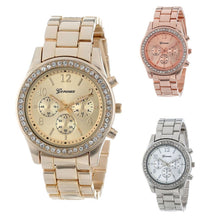 Load image into Gallery viewer, new geneva classic luxury rhinestone watch women watches fashion ladies women clock Reloj Mujer Relogio Feminino Ladies watch
