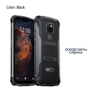 IP68 Waterproof DOOGEE S68 Pro Rugged Phone Helio P70 Octa Core 6GB 128GB Wireless Charge NFC 6300mAh 12V2A Charge 5.9 inch FHD+