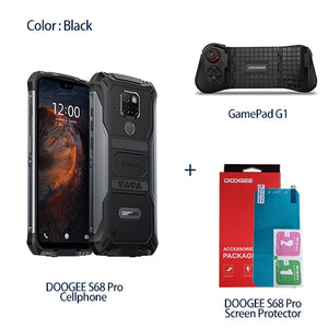 IP68 Waterproof DOOGEE S68 Pro Rugged Phone Helio P70 Octa Core 6GB 128GB Wireless Charge NFC 6300mAh 12V2A Charge 5.9 inch FHD+