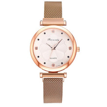 Load image into Gallery viewer, Fashion 5pcs Set Women Watches Luxury Magnet Buckle Flower Rhinestone Watch Ladies Quartz Wrist Watch Bracelet Set Reloj Mujer
