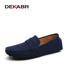 Load image into Gallery viewer, DEKABR Brand Fashion Summer Style Soft Moccasins Men Loafers High Quality Genuine Leather Shoes Men Flats Gommino Driving Shoes
