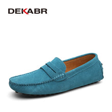 Load image into Gallery viewer, DEKABR Brand Fashion Summer Style Soft Moccasins Men Loafers High Quality Genuine Leather Shoes Men Flats Gommino Driving Shoes
