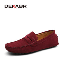 Load image into Gallery viewer, DEKABR Brand Fashion Summer Style Soft Moccasins Men Loafers High Quality Genuine Leather Shoes Men Flats Gommino Driving Shoes
