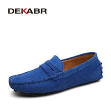 Load image into Gallery viewer, DEKABR Brand Fashion Summer Style Soft Moccasins Men Loafers High Quality Genuine Leather Shoes Men Flats Gommino Driving Shoes
