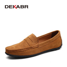Load image into Gallery viewer, DEKABR Brand Fashion Summer Style Soft Moccasins Men Loafers High Quality Genuine Leather Shoes Men Flats Gommino Driving Shoes
