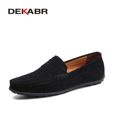 Load image into Gallery viewer, DEKABR Brand Fashion Summer Style Soft Moccasins Men Loafers High Quality Genuine Leather Shoes Men Flats Gommino Driving Shoes
