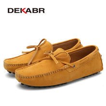 Load image into Gallery viewer, DEKABR Brand Big Size Cow Suede Leather Men Flats 2020 New Men Casual Shoes High Quality Men Loafers Moccasin Driving Shoes
