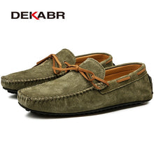 Load image into Gallery viewer, DEKABR Brand Big Size Cow Suede Leather Men Flats 2020 New Men Casual Shoes High Quality Men Loafers Moccasin Driving Shoes
