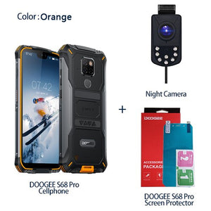 IP68 Waterproof DOOGEE S68 Pro Rugged Phone Wireless Charge NFC 6300mAh 12V2A Charge 5.9 inch FHD+ Helio P70 Octa Core 6GB 128GB