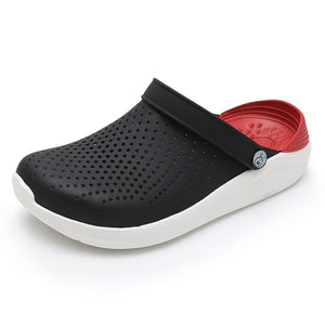 2019 Men Sandals Crocks LiteRide Hole Shoes Crok Rubber Clogs For Men EVA Unisex Garden Shoes Black Crocse Adulto Cholas Hombre