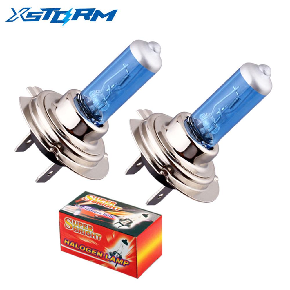 2pcs H7 100W 12V Super Bright White Fog Lights Halogen Bulb High Power Car Headlights Lamp Car Light Source parking