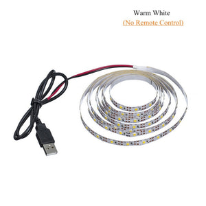 LED Strip Light USB 2835SMD DC5V Flexible LED Lamp Tape Ribbon RGB 0.5M 1M 2M 3M 4M 5M TV Desktop Screen BackLight Diode Tape